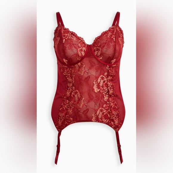 Torrid Bustier Lingerie Underwire Lacy Plus Size 6x Sexy - Picture 6 of 7